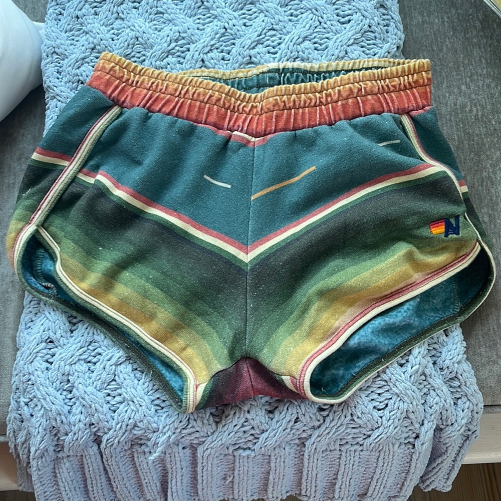 Aviator Nation Blue Serape Jogger Shorts Women’s Small